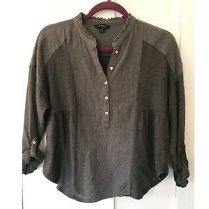 Lucky Brand olive green peasant blouse